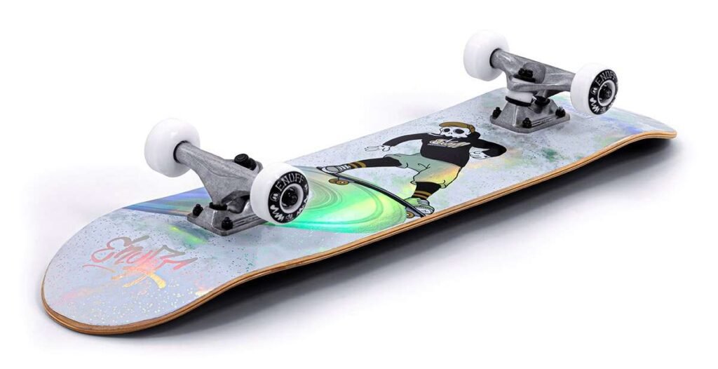 Enuff Skully Hologram Skateboard – White