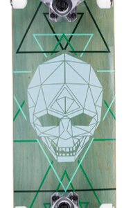 Enuff Geo Skull Skateboard - Green - Image 4