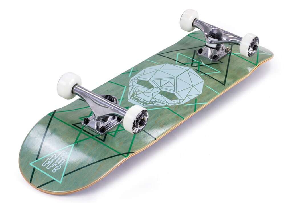Enuff Geo Skull Skateboard - Green