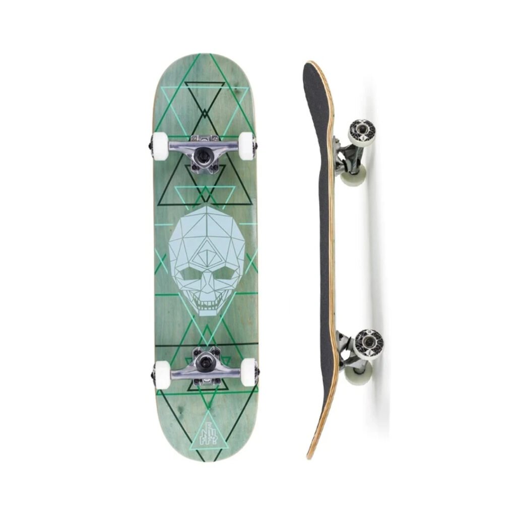 Enuff Geo Skull Skateboard - Green