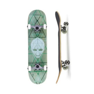 Enuff Geo Skull Skateboard - Green