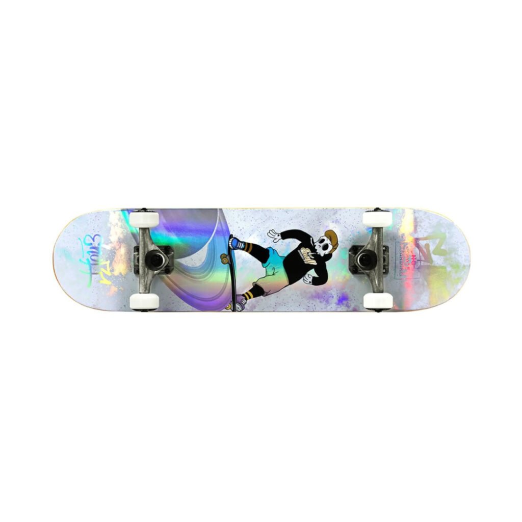 Enuff Skully Hologram Skateboard – White